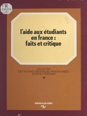 cover image of L'aide aux étudiants en France